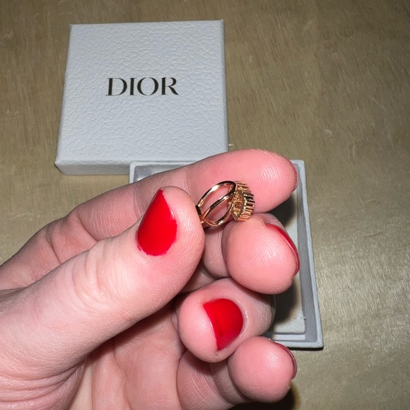 Dior Earnings with Gold and White Crystals - Picture 5 of 5
